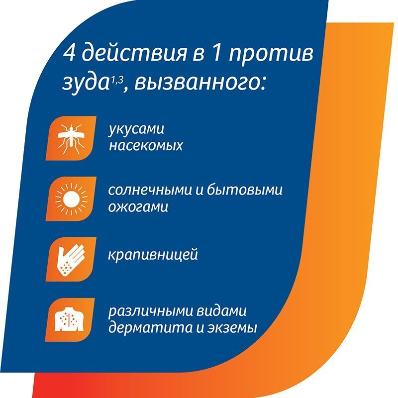 Фенистил Гель от зуда и раздражения кожи, гель 0,1%, 50г, фото №3