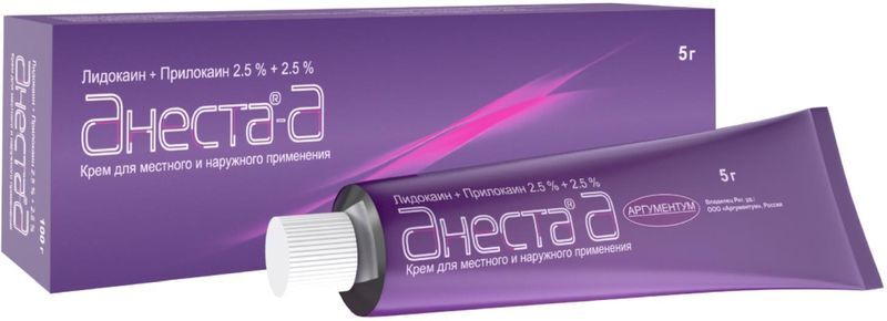 Анеста-а 2,5%+2,5% 5г крем для местного/наружного применения, фото №2