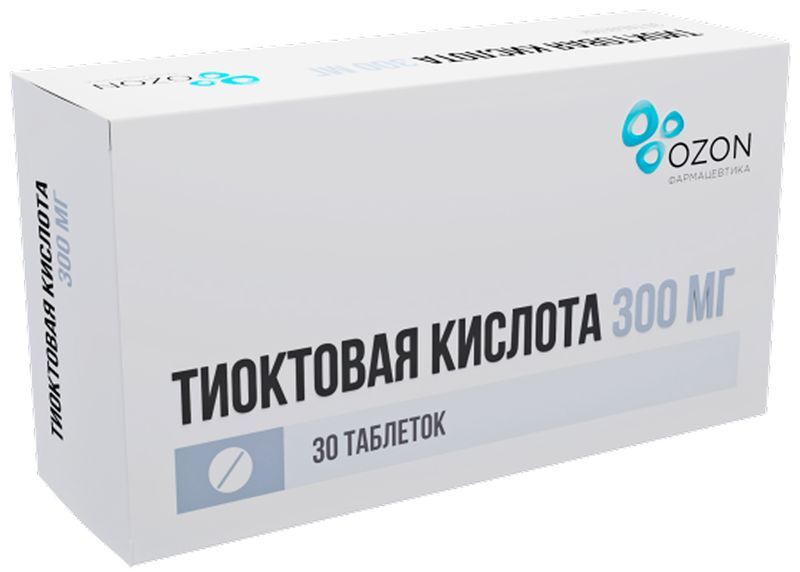 Тиоктовая Кислота 300мг 30 шт. таблетки покрытые пленочной оболочкой, фото №2