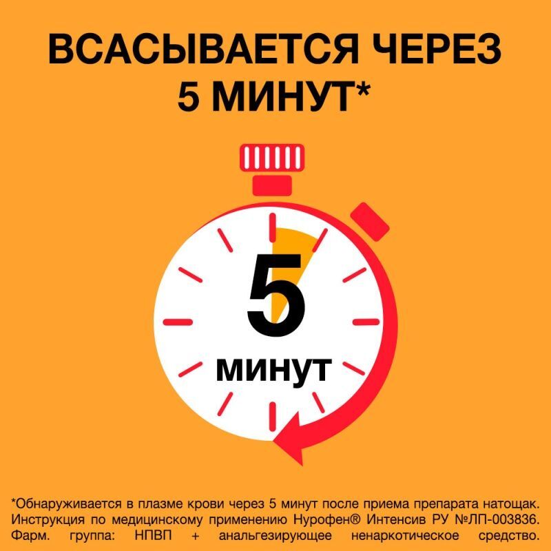 Нурофен интенсив 200мг+500мг 12 шт. таблетки покрытые пленочной оболочкой, фото №4