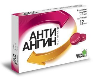 Анти-Ангин Формула 12 Шт. Пастилки Купить По Цене От 225 Руб В.