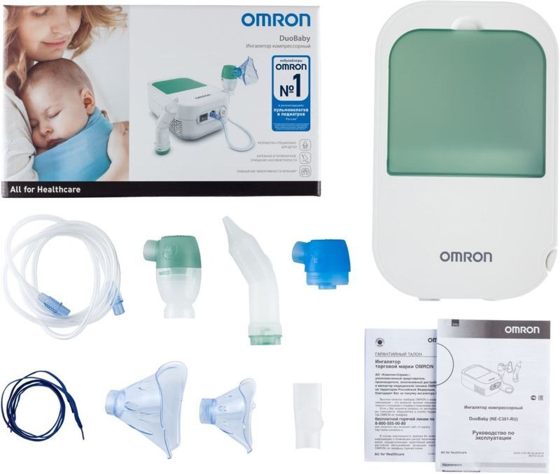 Омрон Ингалятор компрессорный ДуоБеби Ne-C301-Ru Omron Healthcare Co. Ltd., фото №4
