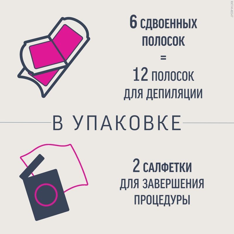 Вит полоски восковые для депиляции для сухой кожи 12 шт., фото №3