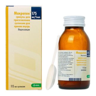 Макропен 175мг/5мл 115мл Гранулы Для Приготовления Суспензии Крка.