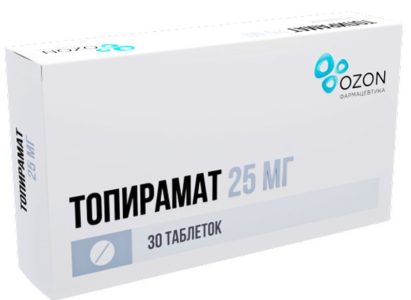 Топирамат 25мг 30 шт. таблетки покрытые пленочной оболочкой, фото №2
