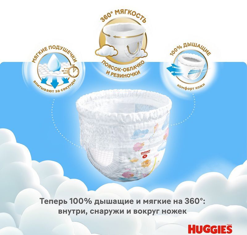 Хаггис трусики-подгузники для девочек 4 (9-14кг) 17 шт., фото №2