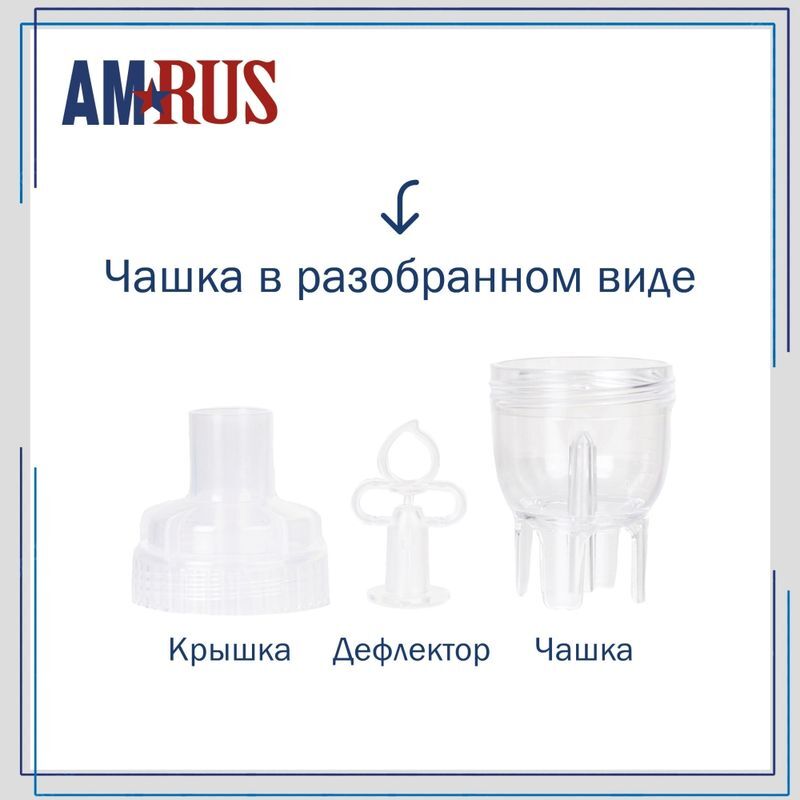 Амрус Набор комплектующих для ингалятора (стаканчик для распыления, фильтры, мундштук), фото №4