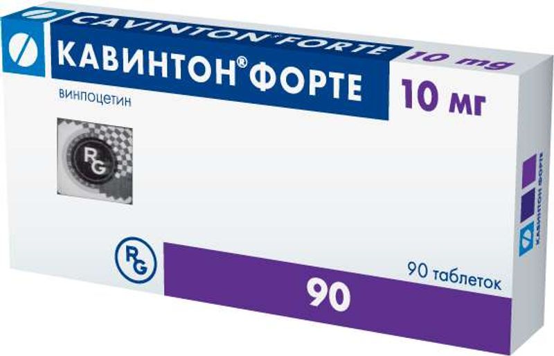 Кавинтон форте 10мг 90 шт. таблетки купить по цене от 349 руб в Москве,  заказать с доставкой, инструкция по применению, аналоги, отзывы