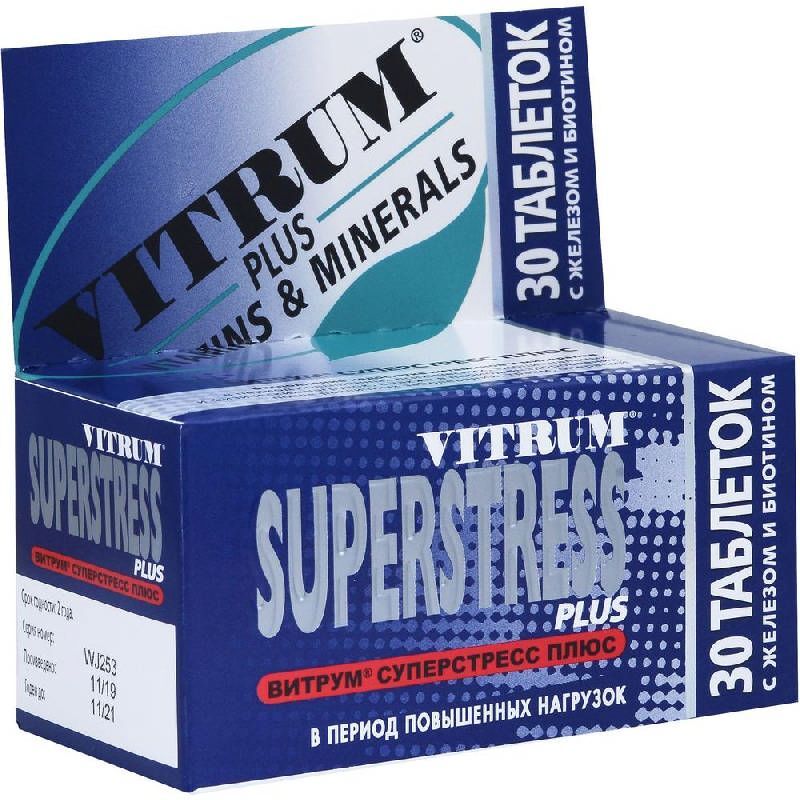 Витрум Суперстресс Плюс таблетки покрытые пленочной оболочкой 30 шт. Eagle Nutritionals,Inc., фото №3