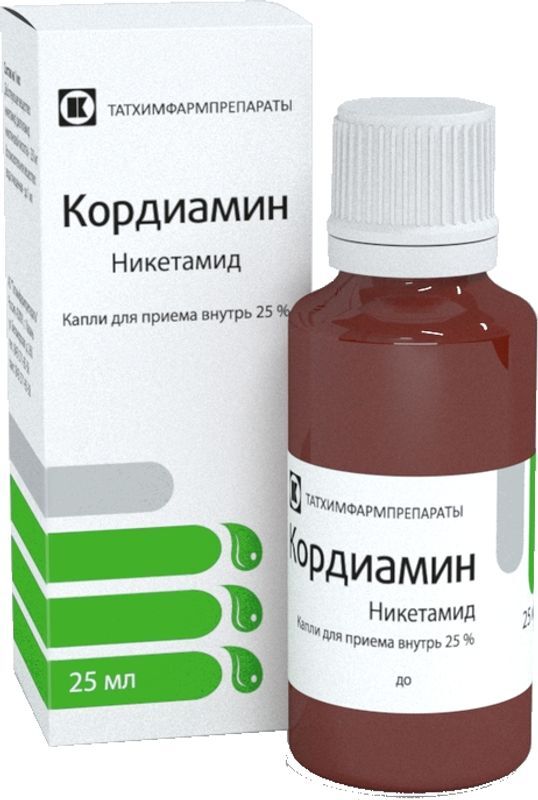 Кордиамин 25% 25мл капли для приема внутрь Татхимфармпрепараты, фото №2