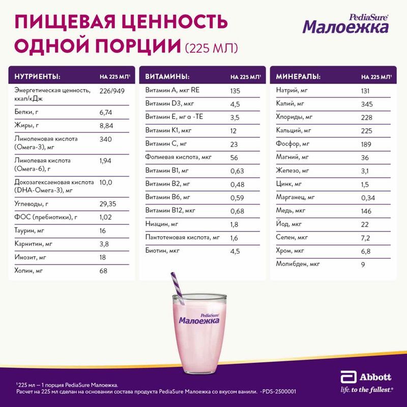 Педиашур Малоежка смесь сухая для энтерального питания Ваниль 400г, фото №3