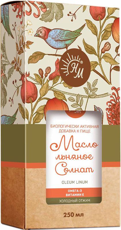 Масло Льняное Солнат нерафинированное 250мл Натуральные масла, фото №2