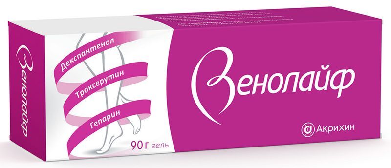 Венолайф 0,25%+5%+2% 90г гель для наружного применения, фото №2
