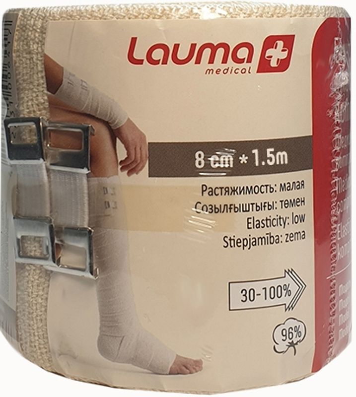 Лаума бинт эластичный медицинский средней растяжимости 8x150см, фото №10