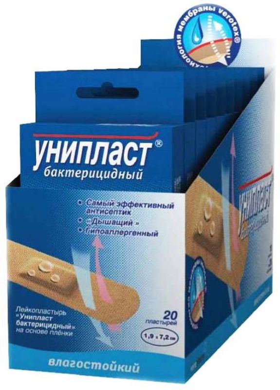 Унипласт пластырь бактерицидный 1,9x7,2 200 шт. верофарм купить по цене ...