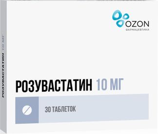 Розувастатин 10мг 30 шт. таблетки покрытые пленочной оболочкой озон купить по цене от 187 руб в Москве, заказать с доставкой, инструкция по применению, аналоги, отзывы