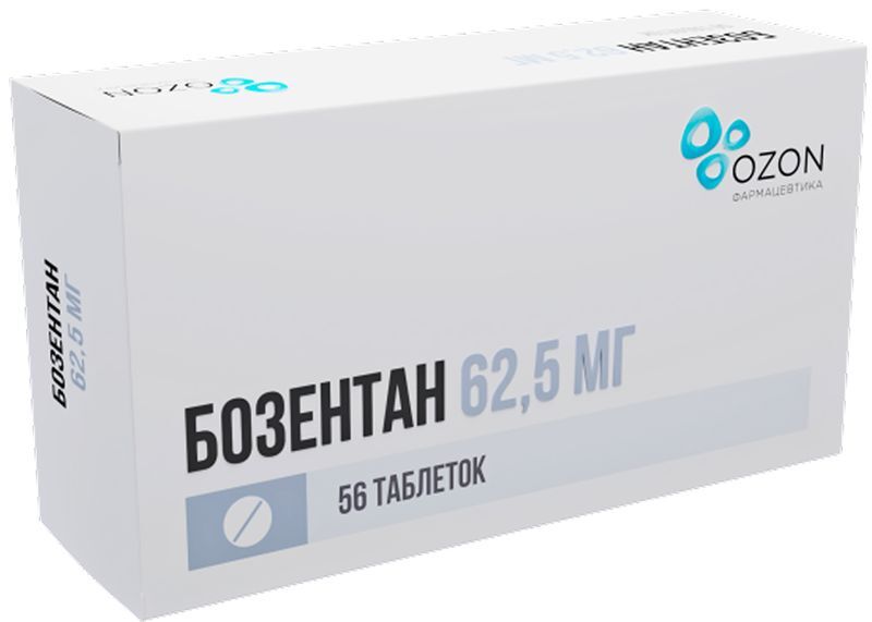 Бозентан 62,5мг 56 шт. таблетки покрытые пленочной оболочкой, фото №2