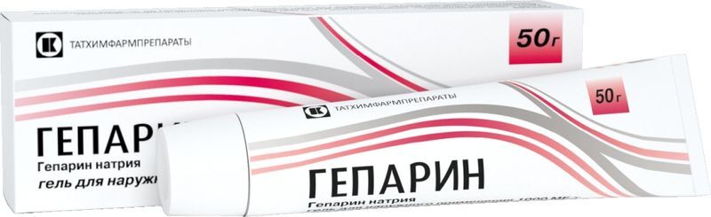 Гепарин 1000ме/г 50г гель для наружного применения, фото №2
