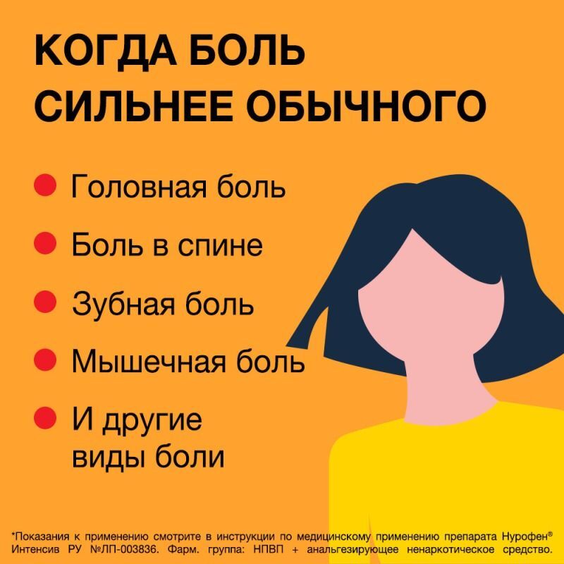 Нурофен интенсив 200мг+500мг 12 шт. таблетки покрытые пленочной оболочкой, фото №5